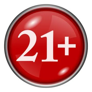 Red round glossy icon Stock Illustration