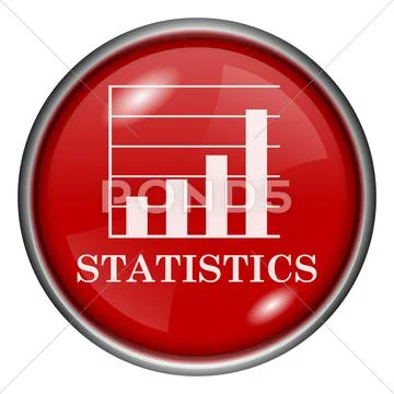 Red round glossy icon Stock Illustration