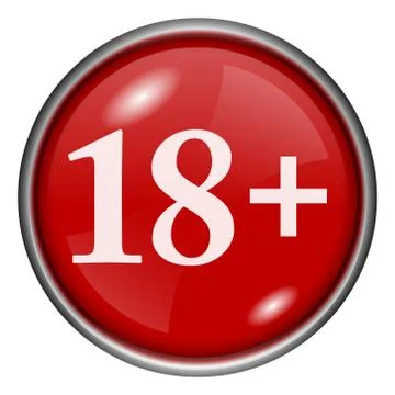 Red round glossy icon Stock Illustration