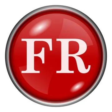 Red round glossy icon 스톡 일러스트