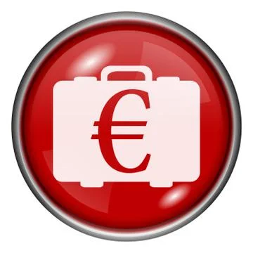 Red round glossy icon Illustrazione stock