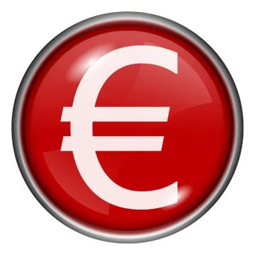 Red round glossy icon Stock Illustration