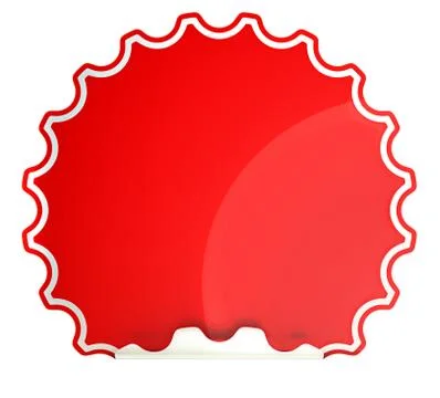 Red round hamous sticker or label Stock Illustration