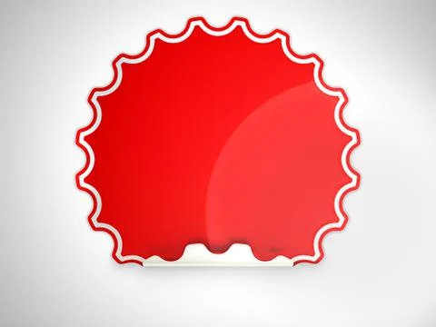 Red round hamous sticker or label Stock Illustration