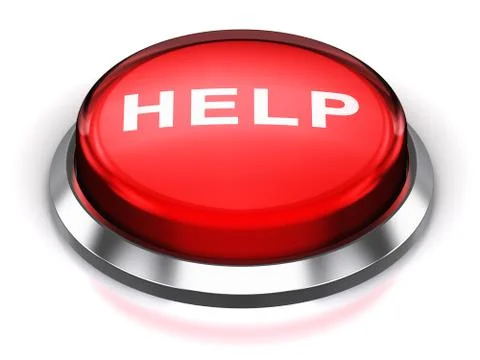 Red round Help button Stock Illustration