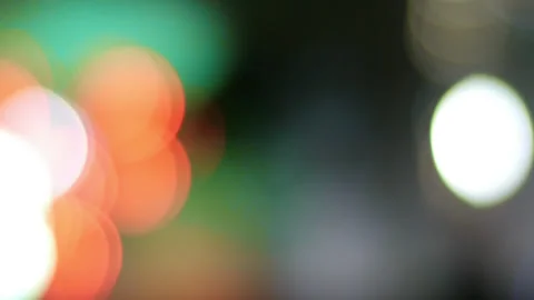Red round light bokeh flicking Video stock 95841296
