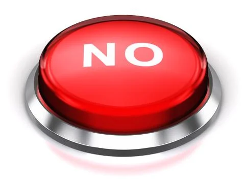 Red round No button Stock Illustration