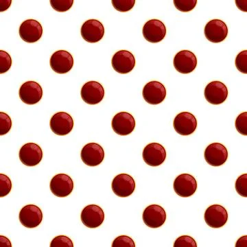 Red round precious gemstones repeating pattern background 스톡 일러스트