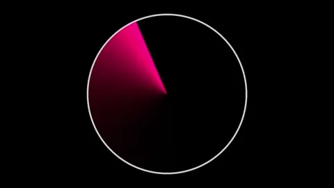 Red Round Radar With A Black Background And White Frame Loop Stock Footage 243886110