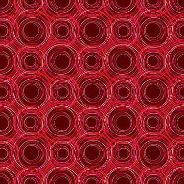 Red round repeat Abstract Illustrated Seamless repeating red circular desi... Stockfoto's