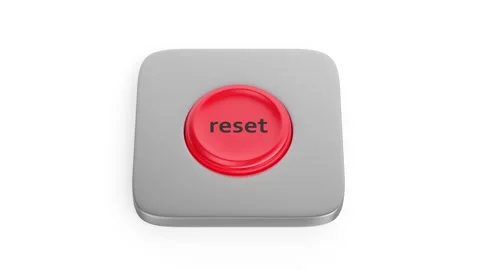 Red round reset button Stock Footage 325854398