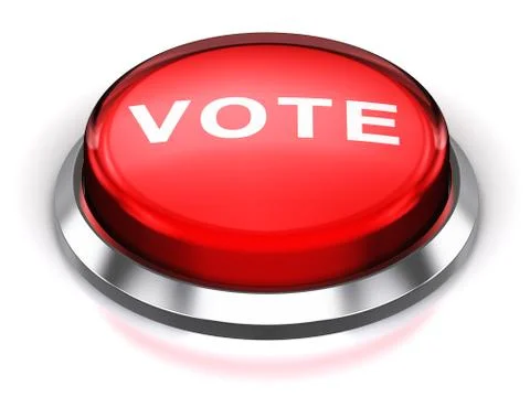 Red round Vote button 스톡 일러스트