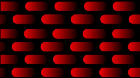 Red rounded block pattern forming repeating abstract design on black Stock Footage 317477285