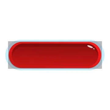 Red rounded rectangle button showing status or progress 库存插图