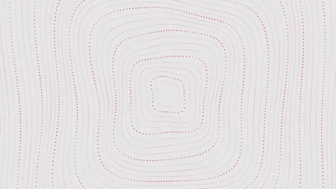 Red Rounded Square Particle Waves - Transparent 4K Loop Video stock 347285691