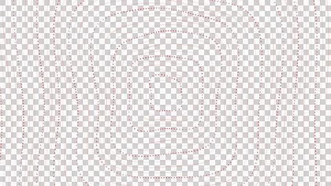 Red Rounded Square Particle Waves - 3D Illustration Stock Illustration