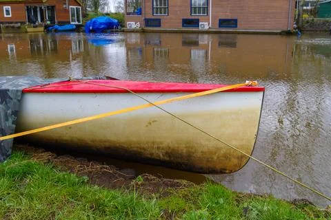 Red rowing boat Stock Photos