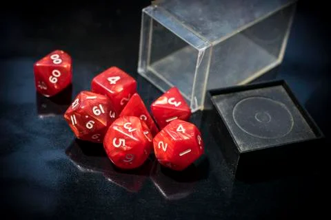 Red RPG dice  Stock Photos