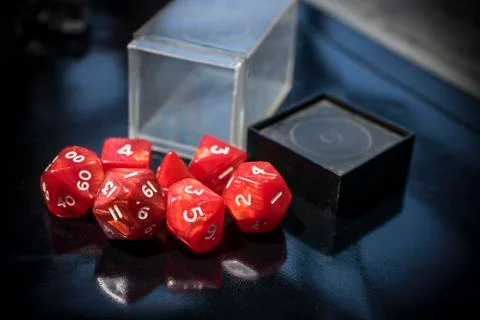 Red RPG dice  Stock Photos