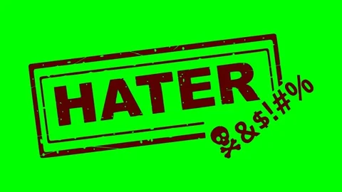 Red rubber stamp hater text symbol Stock Footage 339472985