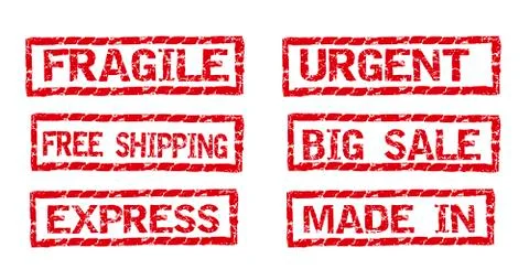Red rubber stamp isolated over white background. vector illustration Ilustração Stock