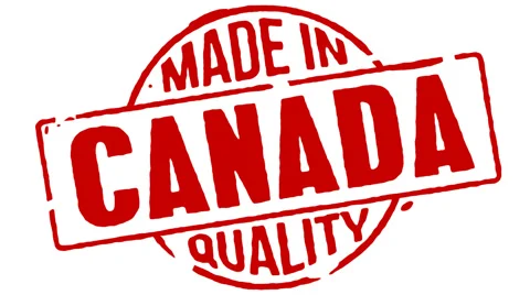 Red Rubber Stamp Made In Canada Video stock 40142226