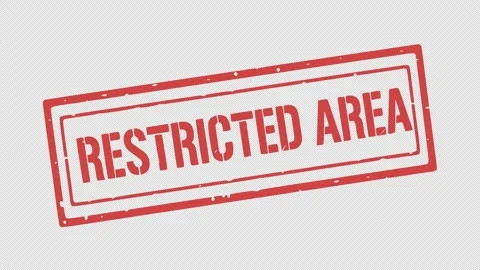 Red rubber stamp restricted area animation Video stock 346919121