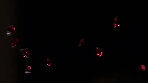 Red Rubies falling in slow motion HD 5 Stock Footage 253061093