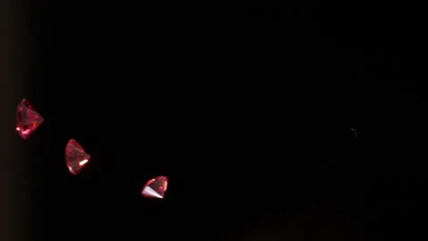 Red Rubies falling in slow motion HD 6 Stock Footage 253063219