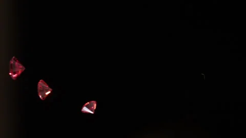 Red Rubies falling in slow motion 4K 3 Stock Footage 253123710