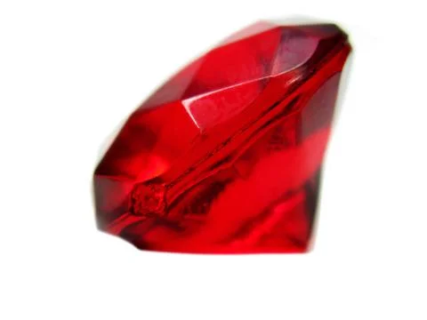 Red ruby gem stone crystal Foto stock