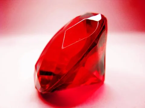 Red ruby gem stone crystal Stock Photos