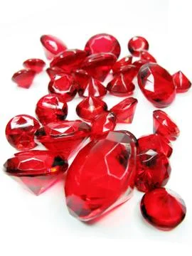 Red ruby gem stones crystals Stock Photos