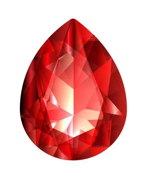 Red ruby gemstone illustration. Vector illustration Stock Illustration