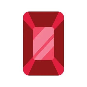 Red ruby gemstone shining brightly illustration Stock Illustration