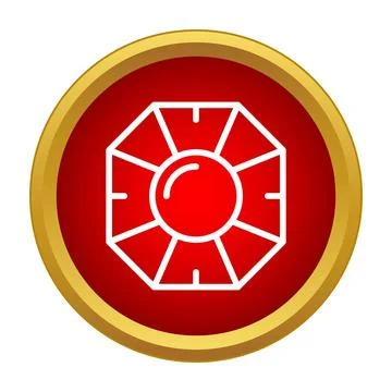 Red ruby gemstone vector icon illustration Stock Illustration