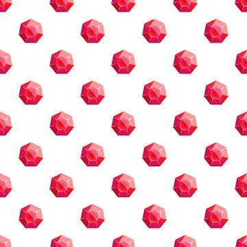 Red ruby gemstones creating seamless pattern background Stock Illustration