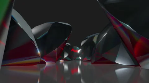 Red ruby gemstones in dark style Video stock 201817615