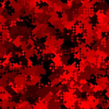 Red ruby halftones pixel clouds seamless pattern vector background texture 스톡 일러스트