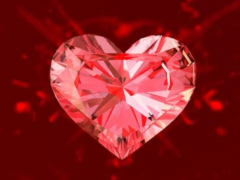 The red ruby heart Stock Illustration