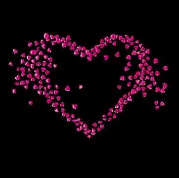 Red ruby hearts Stockillustratie