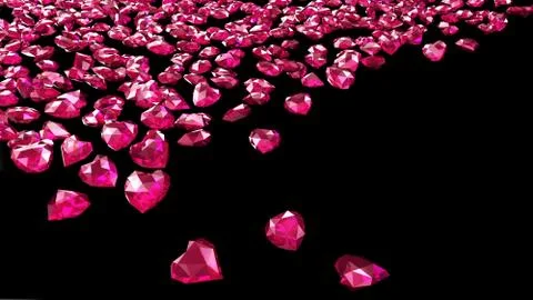 Red ruby hearts Stockillustratie