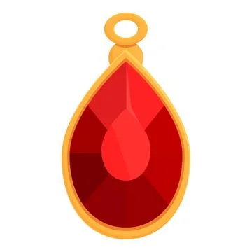 Red ruby icon cartoon vector. Gift sale shop Illustrazione stock