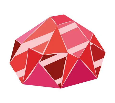 Red ruby icon Illustrazione stock