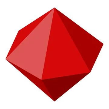 Red ruby icon, isometric style Illustrazione stock