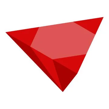 Red ruby icon, isometric style Illustrazione stock
