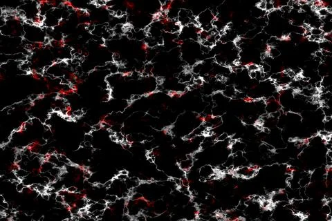 Red ruby mineral gray white line texture on black marble luxury interior Stock Photos