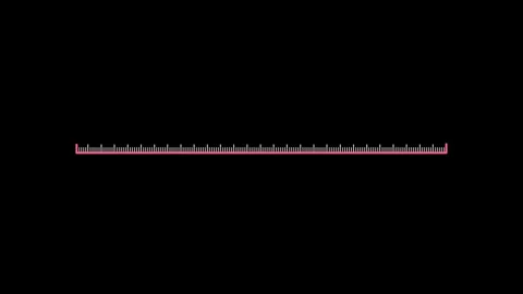 Red ruler scale animation Stock Footage 276104866