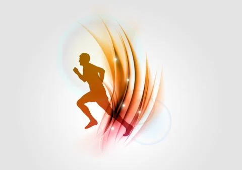 Red runner Stock Illustration