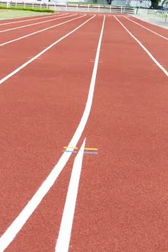 Red Running Track Stock Photos
